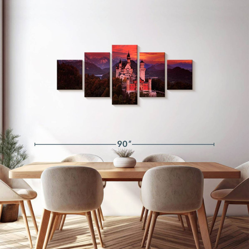 Neuschwanstein Castle, 30" H x 68" W