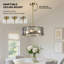 Lustre tambour 4 lumières moderne avec verre texturé-1710479973