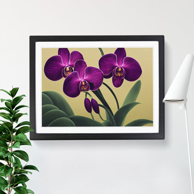 Sacred Orchid Flowers 1 Piece Single Picture Frame Wall Art