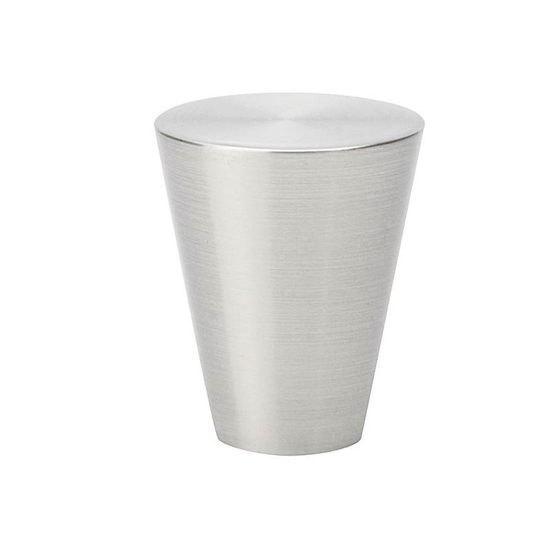 Conical Knob, Satin Nickel, 0.5" H x 0.5" W x 1" D