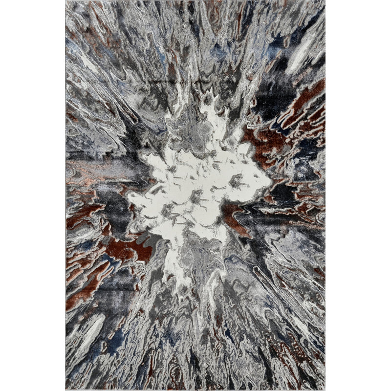 Inspire Collection Abstract Burst Area Rug, Rectangle 2' x 2'11"