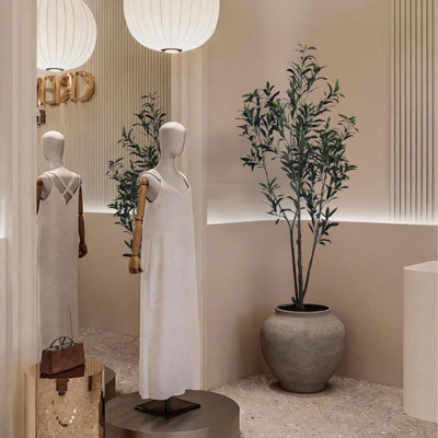 Olive artificielle - Arbres artificiels - 1 pièce avec plusieurs branches et feuilles, olives artificielles en pot pour plantes
