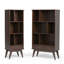 Bibliothèque moderne Mid-Century Draper H 64 "avec tablettes réglables et pieds inclinés-175940146