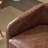 Brown Pu Living Room Swivel Accent Chair