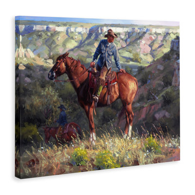 Art mural sur toile Cowboy par Rustic Cliff, conception par Jack Sorenson