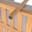Canapé modulaire en L en bois d'acacia pour le patio, causeuse en L et causeuse