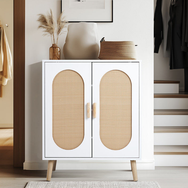 Armoire de rangement pour chaussures Rubenstein, Blanc
