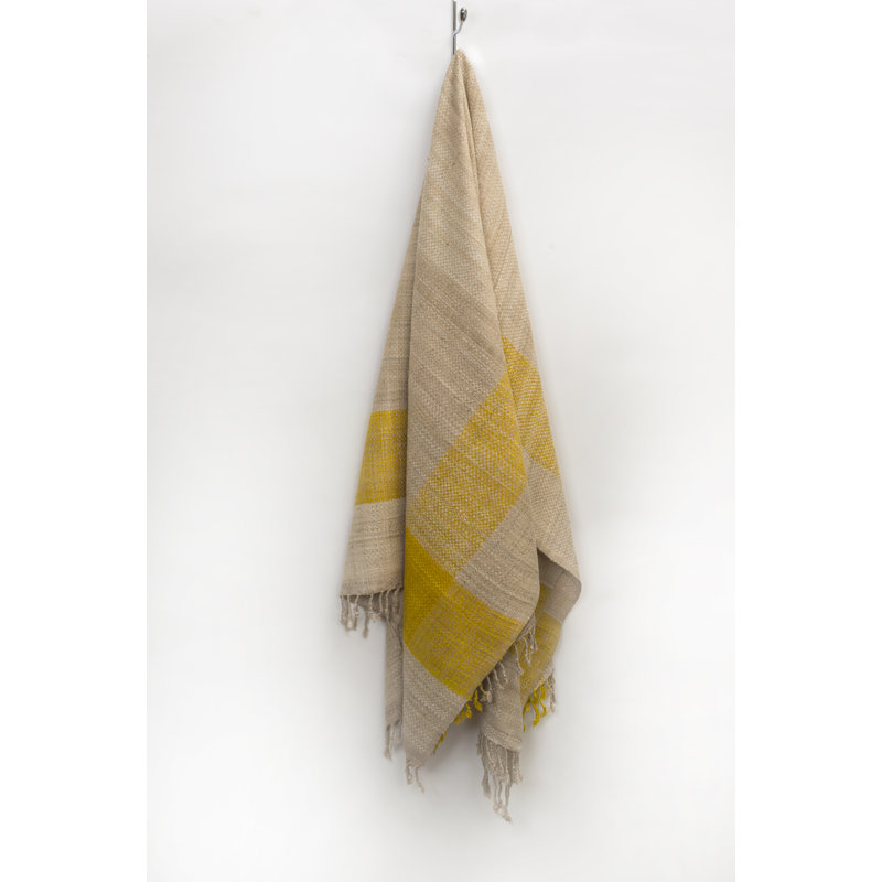 HALDI BORDER Throw, Yellow