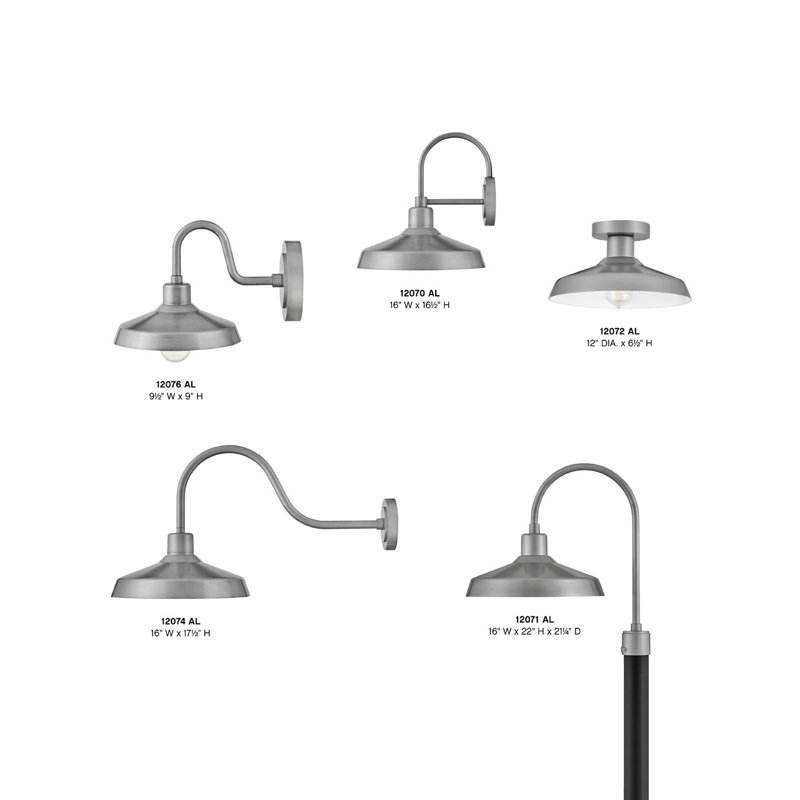 Vanielle 1 - Bulb Outdoor Semi Flush Mount, Antique Brushed Aluminum