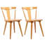Chaise en bois massif Brannagh avec dossier en forme de Y de 19,3 po de largeur et de style scandinave moderne-836481053