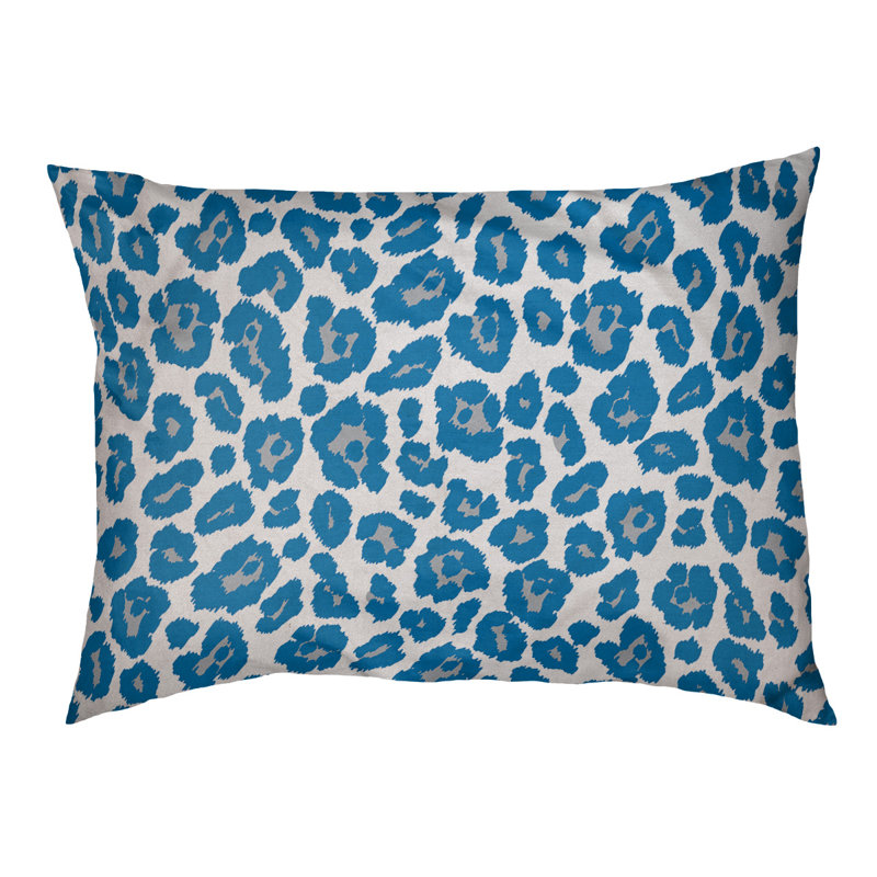 Coussin d'extérieur Indianapolis, Petit (l 18 po x P 28 po x H 4 po), Blanc / argent / bleu Honolulu