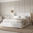 Abbey Wingback Queen Bed Ivory