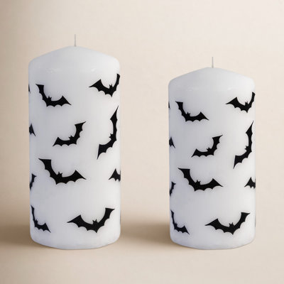 The Holiday Aisle® Bat Pillar Candle Set