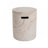 Outdoor/Indoor Lightweight Concrete Side Table With Side Handles,Travertine Finish