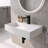 Juniper 24" Wall Mounted Solid Surface Floating Bathroom Sink with Concealed Drain - White-67247469