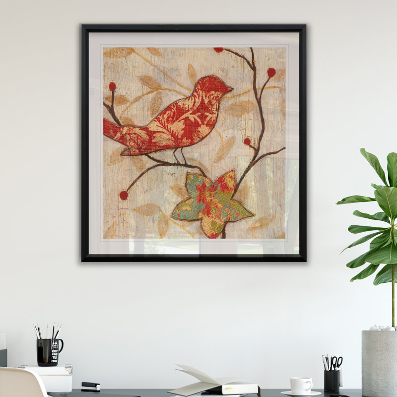« song oiseau i revisited », reproduction encadrée, H 30,5 po x l 30,5 po x P 1,5 po