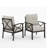 Set Of 2  All-Weather Metal Armchairs-1743548007-1743548004