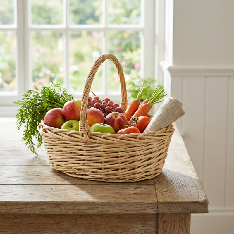 Nidus Oval Hanging Basket - Light Brown