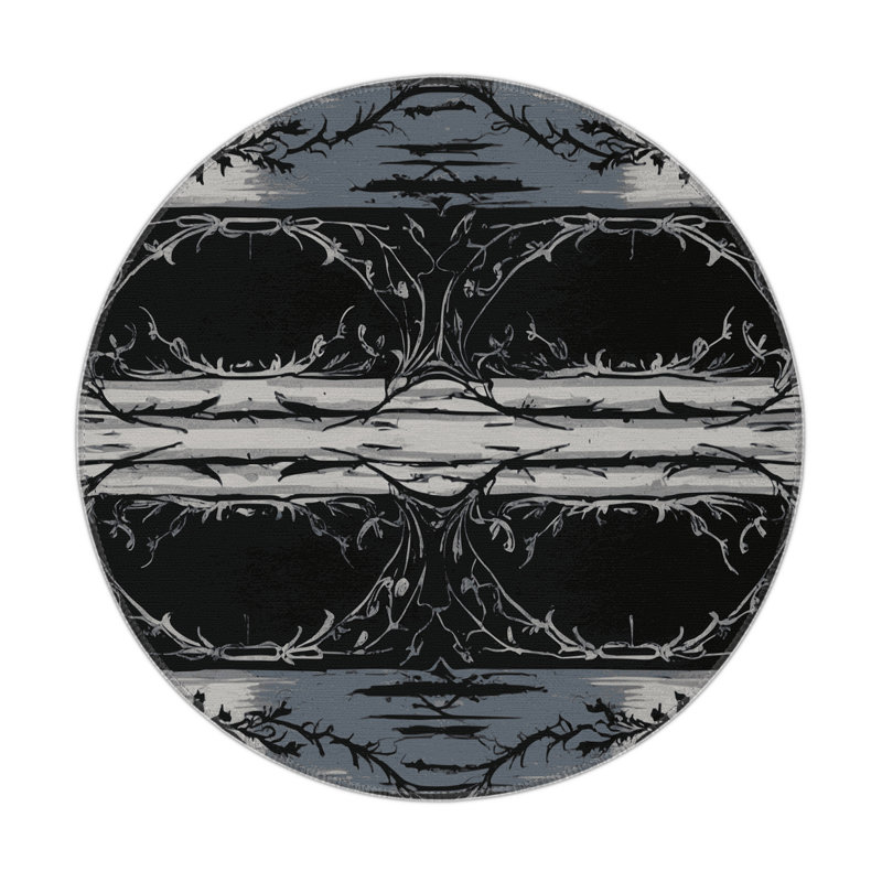 Dark Ivy Indoor And Outdoor Area Rug, Round 5'