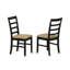 L'ensemble de 3 pièces de table de salle à manger contient une table de cuisine ronde avec Dropleaf et tablettes et 2 chaises rembourrées en tissu de lin, noir et cerise-132950579-132950576