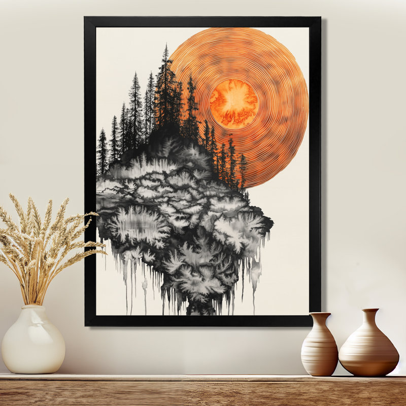 Ghalia - animaux, art mural sur toile, H 20 po x l 12 po, Picture Frame Print, Noir, noir, noir, noir