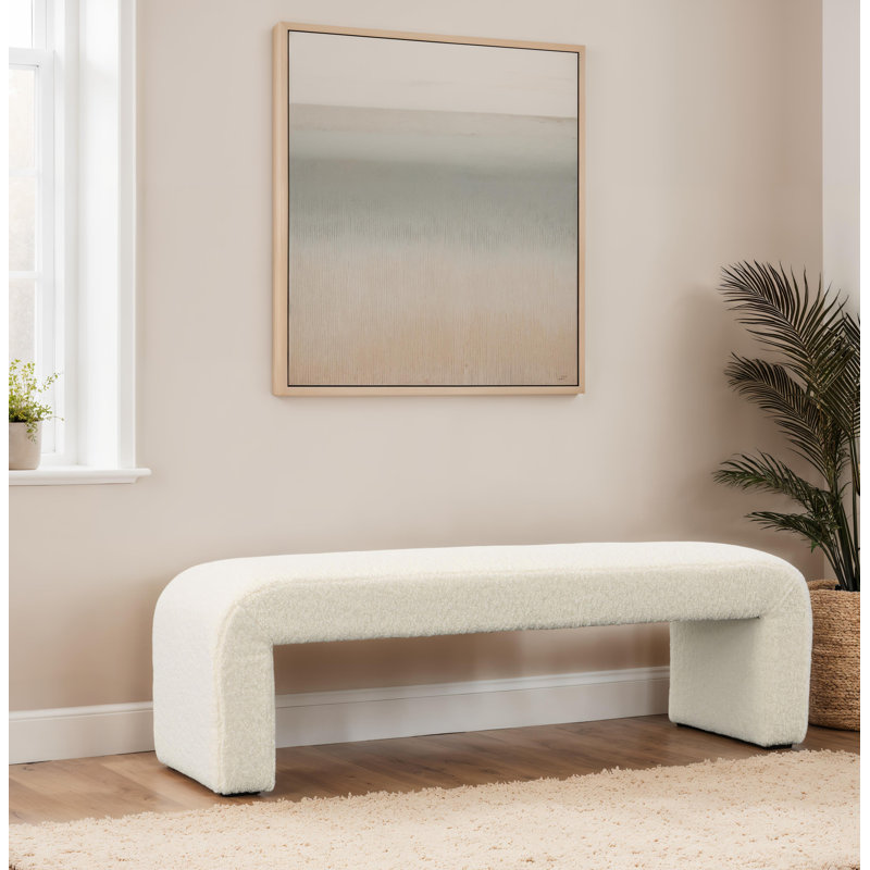 Kenneth Faux Sheepskin Bench