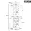 Meuble de salle de bain autoportant à 4 portes, 24 po L x 70 po H-60340594