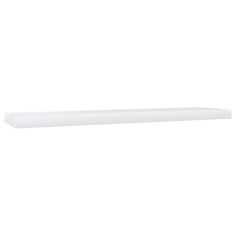Painted Wood Floating Shelf, White