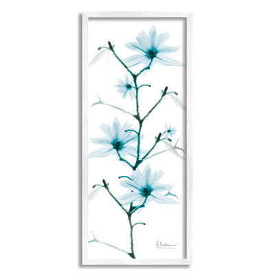 «Blue Tree Blossom Florals», plante translucide gris, ferme rustique, giclée, art texturé par Albert Koetsier