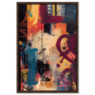 Tableau encadré « Moody Urbans II » par Art Remedy, cadre en noyer, 30 x 45 cm.