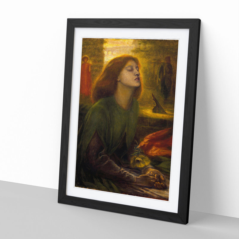 Beata Beatrix by Dante Gabriel Rossetti - Picture Frame Painting, Black Framed, 48cm H x 36cm W x 2cm D