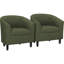 Fauteuil tonneau en velours côtelé, fauteuil d'appoint-1596944505