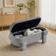 Banc de rangement avec repose-pieds et compartiment caché