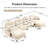 Modular Sectional U Shaped Couch With Ottoman, Soft Chenille Fabric, Tufted Cushion Backrest, High-Density Foam, Elegant Armrests, Easy Install For Bedrooms And Living Rooms-1091967092-1091967090