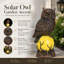 Statue de jardin hibou solaire 8,26 "avec orbe lumineux DEL
