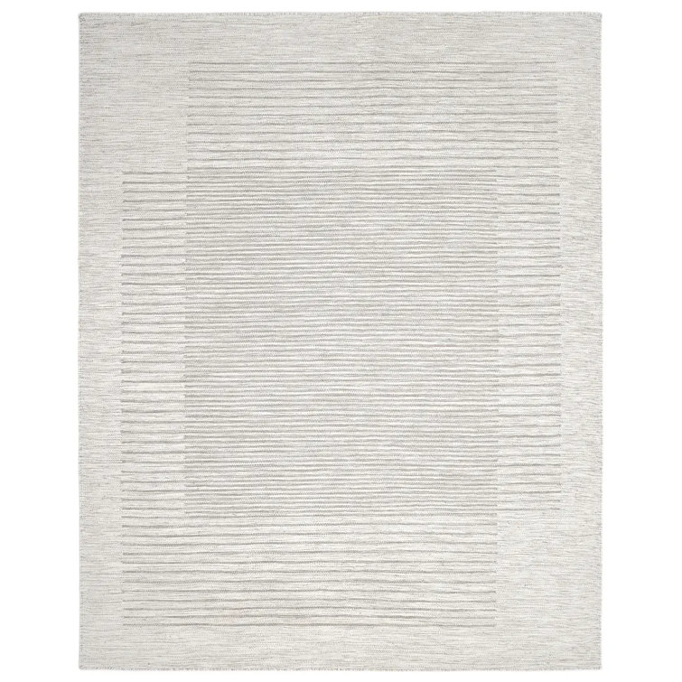 George Tencel Geometric Area Rug in Gray/White