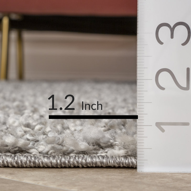 Janine Plush Shag Area Rug, Rectangle 3'3" x 5', 1.2" Plush