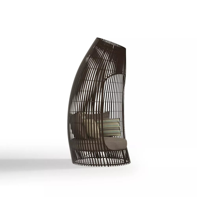 Lolah Outdoor Lounge Chair, Canvas Taupe, Brown