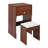 Vanity Table With Mirror And Stool-114337649