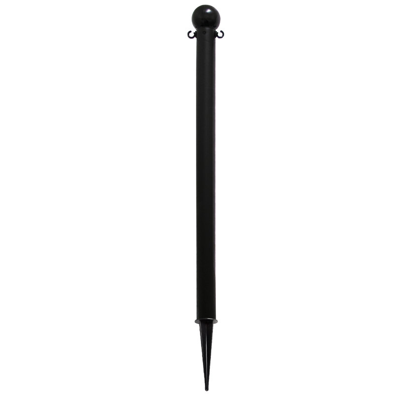 Mr. Chain 35'' H Plastic Stanchion System, 35" H x 2" W x 2" D, Black
