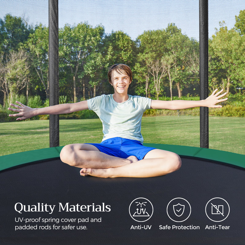 Dent Freeport Park 305cm Round Backyard Trampoline with Safety Enclosure