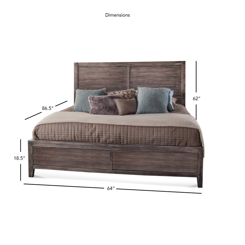 Navin Standard Bed, Whitewashed, Queen