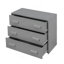 Lit mezzanine simple avec armoire et tablette - gris
