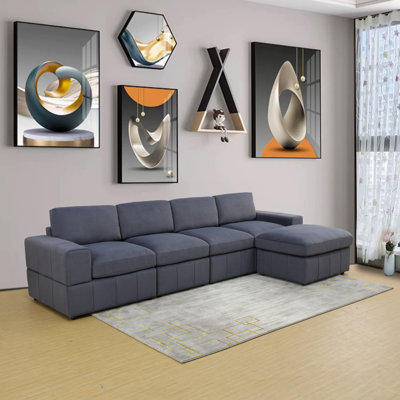 Ogunquit Upholstered L-Shaped Sectional Reversible