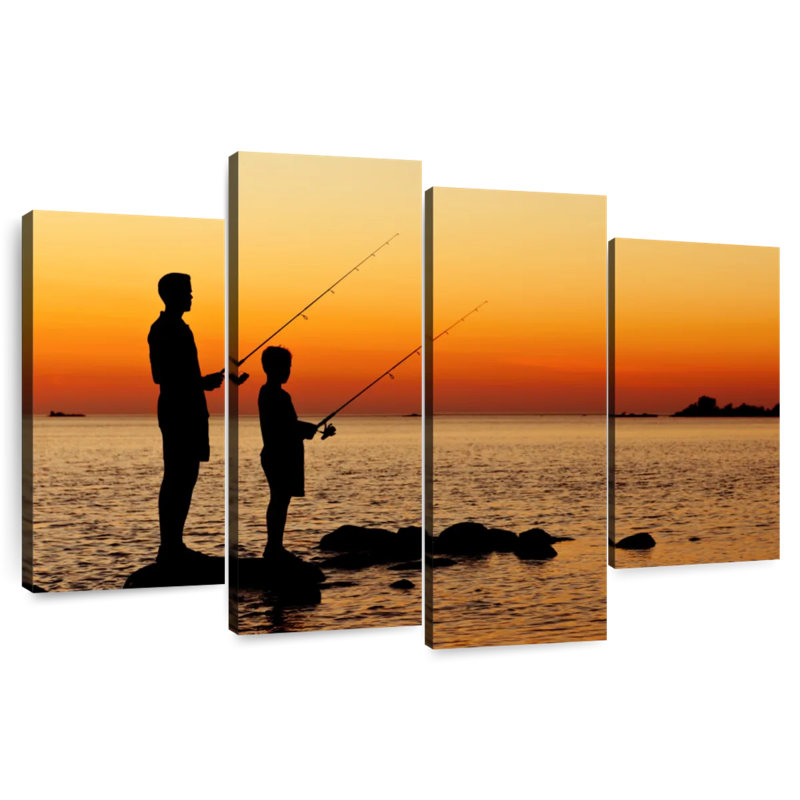 Senne Dad And Son Pêche, H 32 po x l 52 po