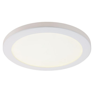 Acrylic LED Flush Mount, Selectable Color Temperature