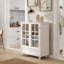 Buffet Minimalist avec portes en verre et tiroir