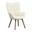 Velvet Chair In Chocolate - Button Back, Stable Solid Wood Base Accent Darkest Brown Back Design,-154219426