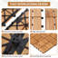 30cm L x 30cm W Solid Wood Interlocking Deck Tile