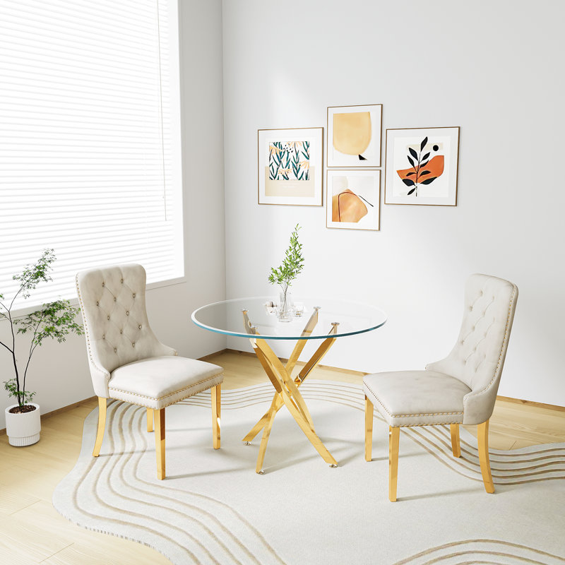 Ensemble repas, 3, Blanc, Doré